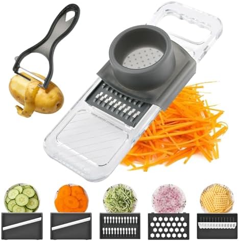Multifunctional Mandoline Slicer with 6 Interchangeable Blades