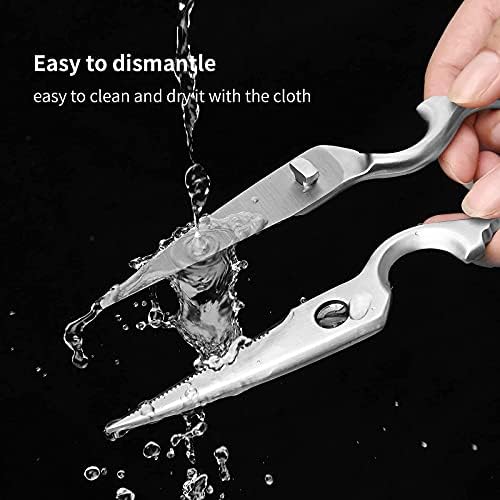 Detachable Kitchen Shears Full-Steel Forged Kitchen Scissors, Satin Finish