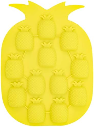 Pineapple Shaped Ice Cube Tray, Yellow - Fairly Odd Novelties - Funny Tropical Fruit Drink Ice Molds