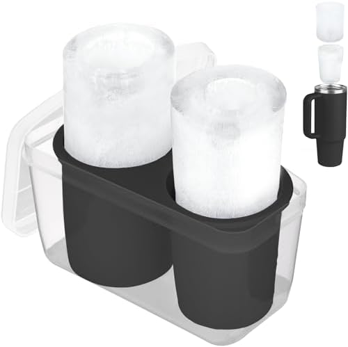 Ice Mold for Stanley Cup 30oz 40oz, Silicone Ice Tray, Black
