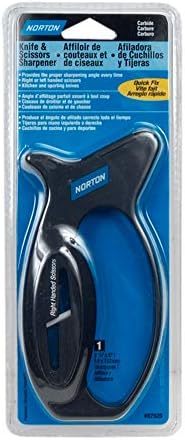 NORTON Mechanical Knife and Scissor Sharpener, 2-1/2" x 6" Size, Grit Carbide, Assorted Colours (87520)