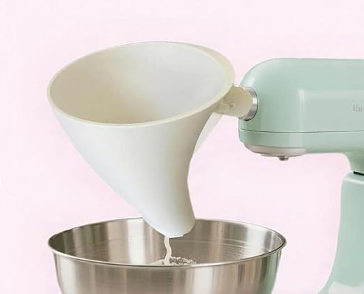 Kitchen Auxiliary Mixer Flour Funnel,Flour Funnel for Kitchen aid，Suitable for KSM150 5-Quart tilt-Head Mixer, Used for Adding Flour to The Mixer to Prevent Spilling and Mess.