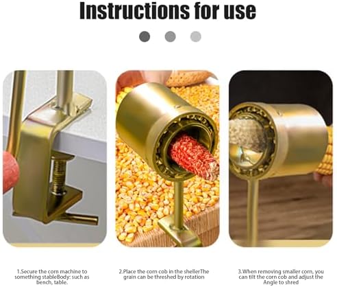 Hand Crank Corn Sheller Metal Dry Corn Cob Stripper Efficient Peeling Corn Peeler with Comfortable Handle for Farms and Families Hand Corn Sheller Corn Thresher Corn Peeler Corn Cob Stripper