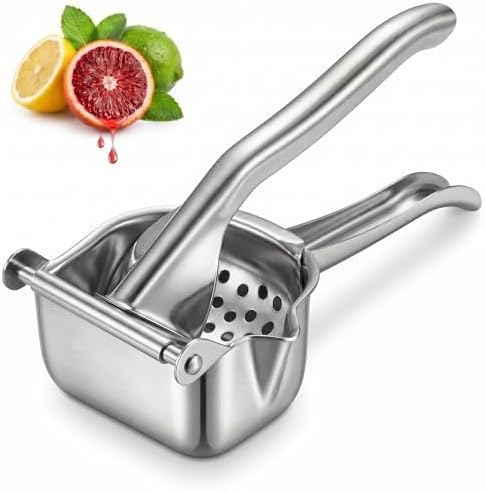 Hand Juicer Squeezer, Heavy Duty Stainless Steel Manual Citrus Juicer Press, for Lime Orange Grapefruit Tangerine, Easy Clean & Dishwasher Safe