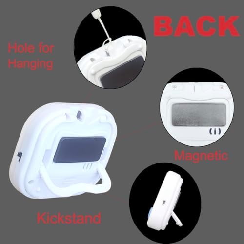 Digital Kitchen Timers, BESTWYA Electronic Timer (6, White)