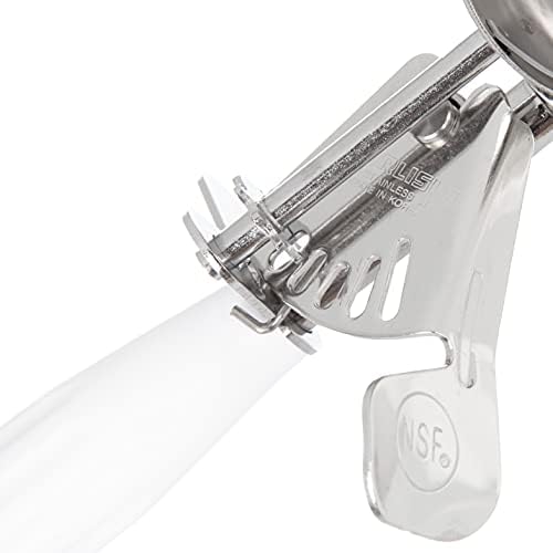 Carlisle FoodService Products 60300-6 Stainless Steel Portion Control Disher Scoop, 4.7 oz, White
