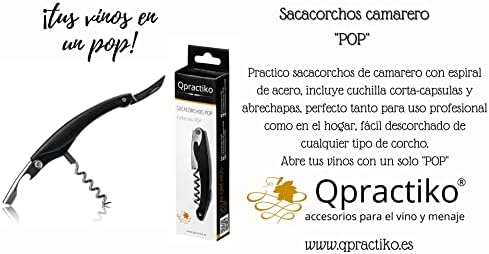 Stainless Steel Server Corkscrew | Durable & Elegant Design | Ergonomic Handle | Easy-to-Use Lever Mechanism | Ideal for Wine Enthusiasts | Model Q004