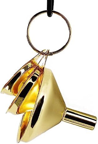 Stainless Steel Funnel, 3 Pack Gold Metal Kitchen Funnel Set, Food Grade Kitchen Gadgets Accessories, Mini Funnels for Filling Bottles, Liquid Transfer, Cooking, Car Oil, Lab Use