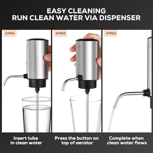 BLUBYEES Electric Wine Aerator 3-in-1 Automatic Wine Decanter & Dispenser