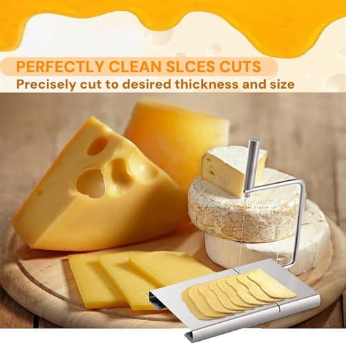 Cheese slicer Stainless steel and 5 replacement wires metal cheese cutter