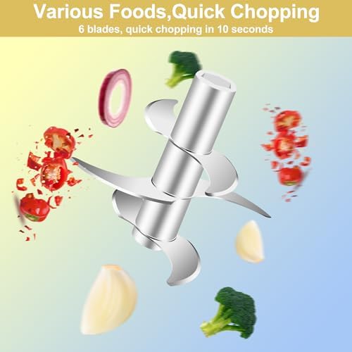 350ML (1.4 Cup) Electric Garlic Chopper, Portable Mini Food Processor