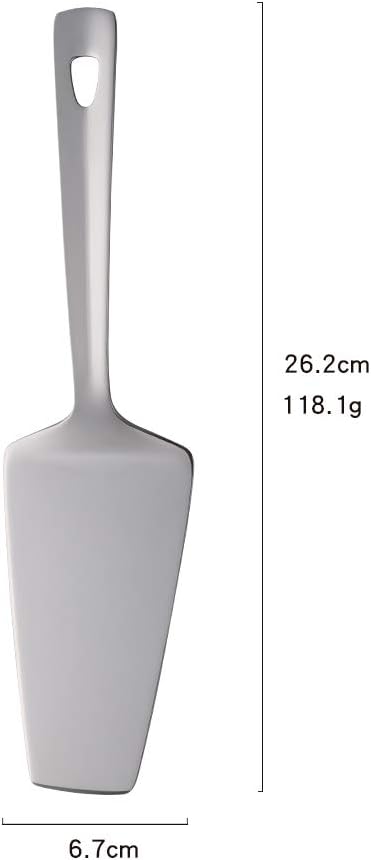 6 Pcs Silver Cake Server, Stainless Steel Titanium Plated Pizza Spatula Professional Shovel Server For Cake/Pie/Pizza, Dishwasher Safe(10.3 inches/26.2cm)