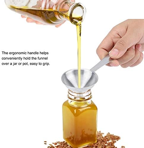 3Pcs/set Stainless Steel Funnels for Transferring Oil Wine Liquid Powder Practical Kitchen Tool, Stainless Steel Mini Funnel for Essential Oil Bottles