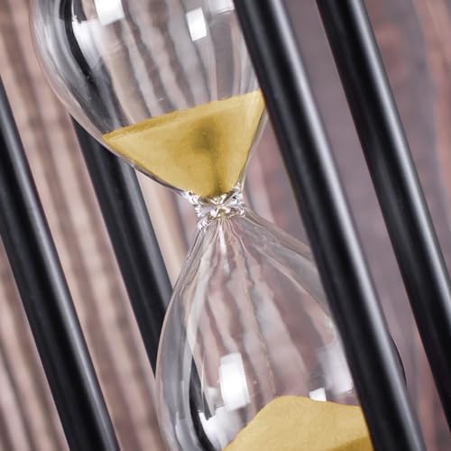BELLAWARE Hourglass Timer with Golden Sand, 15 Minute Wooden Sand Timer