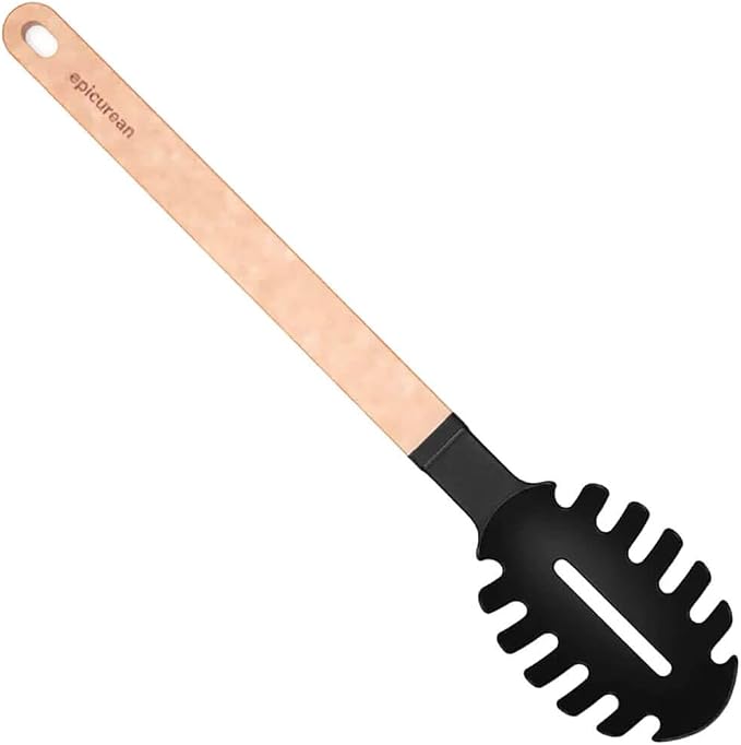 Epicurean Gourmet Series Nylon Pasta Server-Natural Handle with Black Head