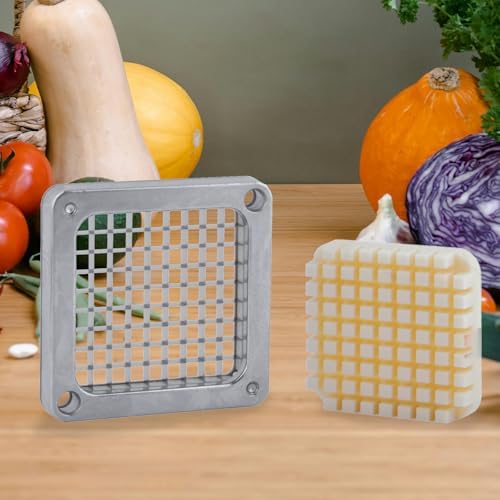 1/2" 1/4" 3/8" Multi-model universal Stainless Steel Replacement Chopper Blade & Pusher Block Set For Commercial Vegetable Cutter Dicer Strip Interchangeable Blade (1/2 inch)