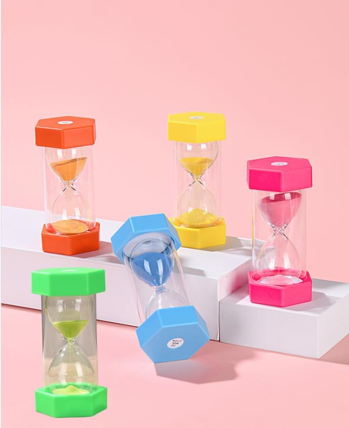 Colorful Sand Timers, Hourglass Sand Timers 2Minutes Sandglass Timer with Protective Cover for Toothbrush Timer Games Classroom Home Office Cooking(Green+2Min)