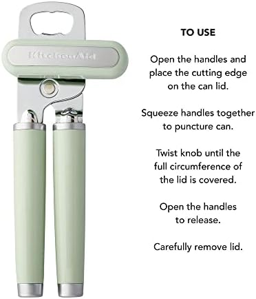 KitchenAid Gourmet Meat Tenderizer, One Size, Black & Classic Multifunction Can Opener/Bottle Opener, 8.34-Inch, Pistachio