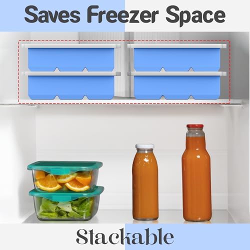 KitchFort® Large Silicone Ice Cube Tray (3-Pack) - 2" Big Ice Mold with Lid