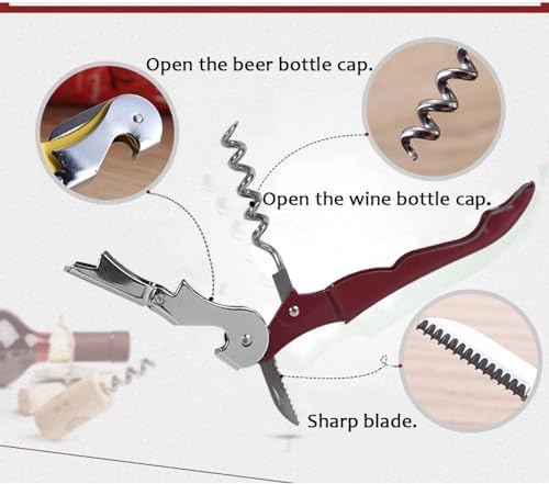 RECUTMS 12 Pack Wine Opener,Waiter Corkscrew Wine Key for Servers（Claret）