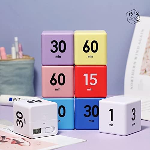Feilifan Cube Timer, Dice Timer with Gravity Sensor, 15-20-30-60 Minute