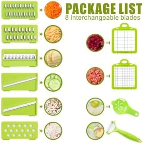 Vegetable Chopper,FIILNN 15-in-1 Food Chopper Onion Chopper Vegetable Slicer with Container,8Blades,Egg Separator,Colander Basket,Protective Gloves, is the perfect kitchen Gadget for cooking lovers.