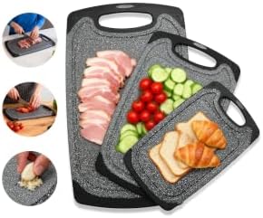 Viretang Plastic Cutting Boards Set of 3,BPA Free,Dishwasher Safe