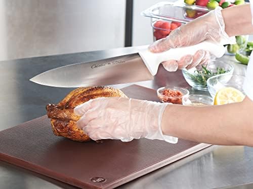 CURTA Cutting Boards for Kitchen, 24" x 18" x 0.5" Brown Color Coded Plastic Commercial Chopping Board Anti Slip Surface Dishwasher Safe