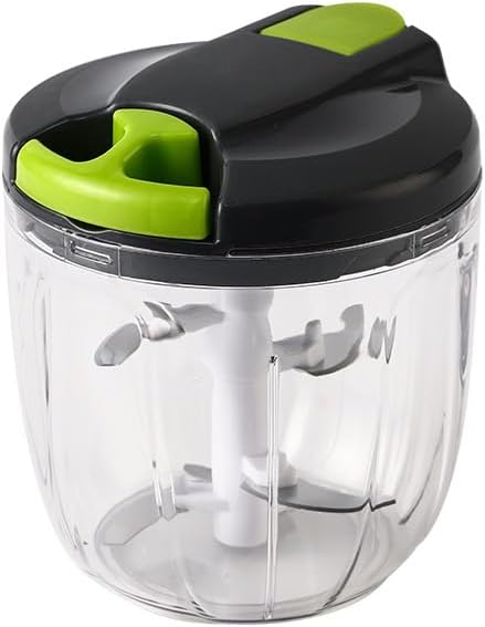 Manual Food Chopper Vegetable Processor - 900ml, Kitchen Cooking Tool