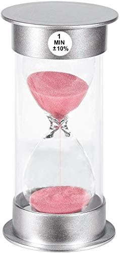 SuLiao 1 Minute Hourglass Timer Sand Clock, Unbreakable Pink Sand Watch one Minute, Colorful Plastic Hour Glass Sandglass for Kids, Games, Classroom, Decorative