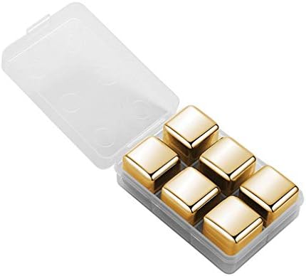 Stainless Steel Square Shaped Whiskey Stones Set Reusable Chilling Rocks Ice Stones Gift for Whiskey Lovers