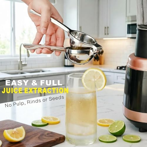Lemon Squeezer, Stainless Steel Large Manual Citrus Press Juicer