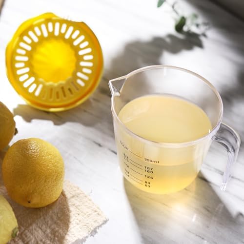 Lemon Squeezer,Plastic Lemon Juicer,Manual Juicer with Measuring Cup