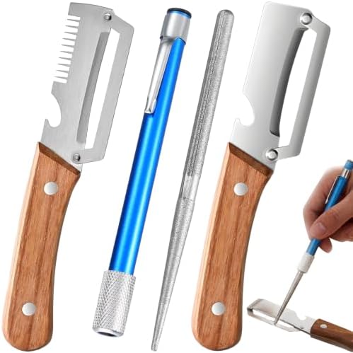 Multifunctional Vegetable Peeler 3 Piece Set Sharpening Rod Potato Peeler