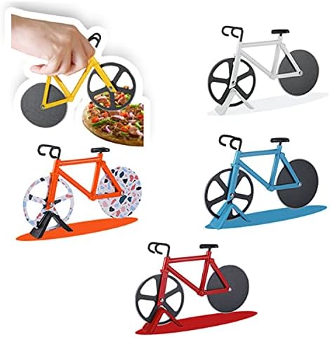 5 Pcs Bicycle Pizza Cutters,pizza Cutter Perfect Gift Kitchen Stainless Steel Bicycle Shaped Pizza Cutter Fathers Day Gift (5 PCS SET A)