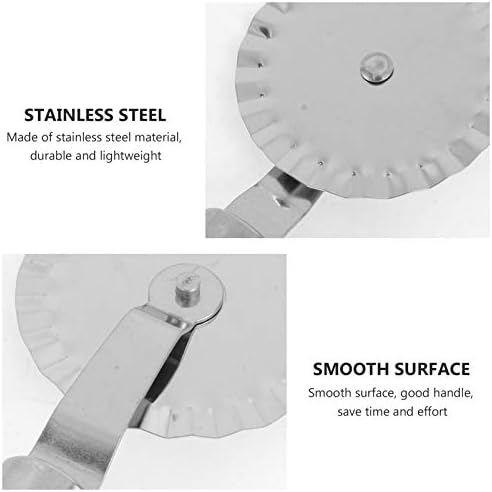 Abaodam ravioli cutter pizza steel pasta pie crust wheel & decorator set dough roller commercial- Pastry Ravioli Pizza Cutter Stainless- Steel Wheels for Commercial- Grade Pasta Pie