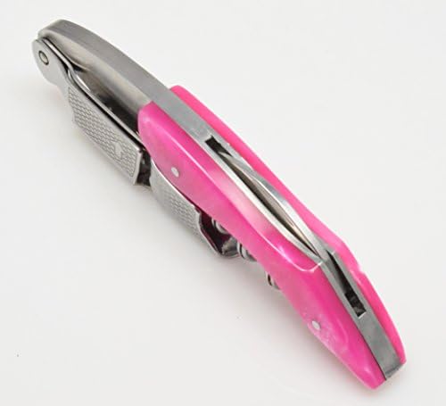 Pink Handle Professional Corkscrew Double Hinge Deluxe Waiters Wine Key