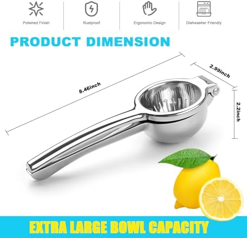 Lemon Squeezer Manual Heavy Duty Stainless Steel Lemon Juicer