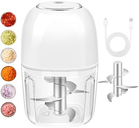 350ML (1.4 Cup) Electric Garlic Chopper, Portable Mini Food Processor