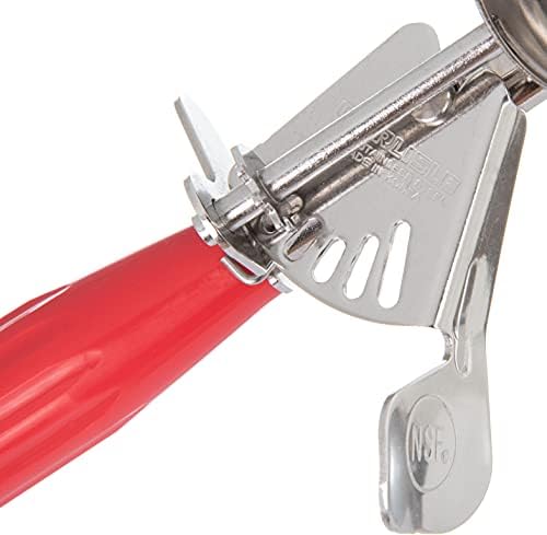 Carlisle FoodService Products 60300-24 Stainless Steel Portion Control Disher Scoop, 1.8 oz, Red