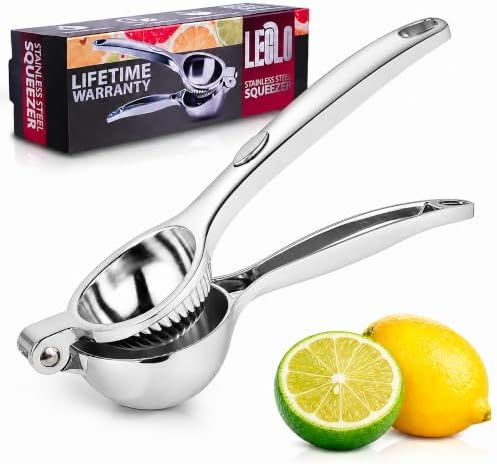 Lemon Squeezer Stainless Steel, Heavy-Duty Handheld Juicer for Limes