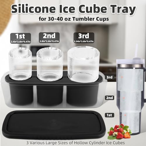 Tcamp Tumbler Ice Mold, Ice Cube Tray for 30 oz -40 oz Tumbler Cup