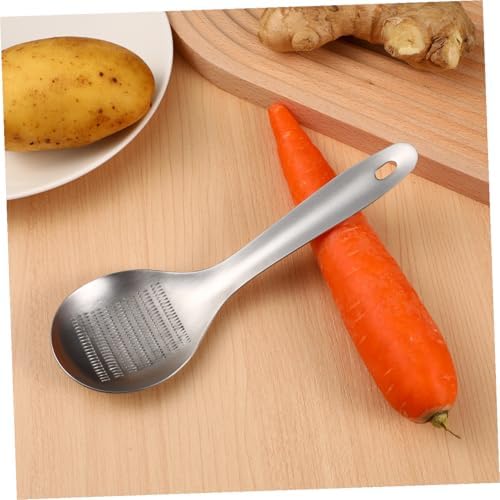2 Pack Ginger Crusher Garlic Press Mincer Spoon Shape Stainless Steel Hand Dicer Crushing Tool Peeler Squeezer for Nuts