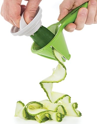 Prepworks by Progressive Veggie Spiralizer, Quick Way to Make Veggies, Julienne, Ribbon Cut, Zucchini, Pasta Noodle, Spaghetti, Dishwasher Safe