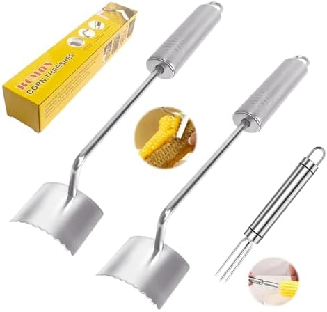 3 Pack Corn Peeler for Corn on the Cob, Stripper, Remover and Holders