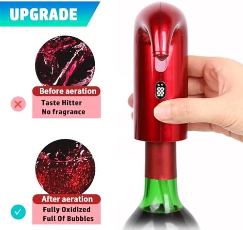 Electric Wine Aerator Pourer,Portable One-Touch Wine Decanter With TYPE C