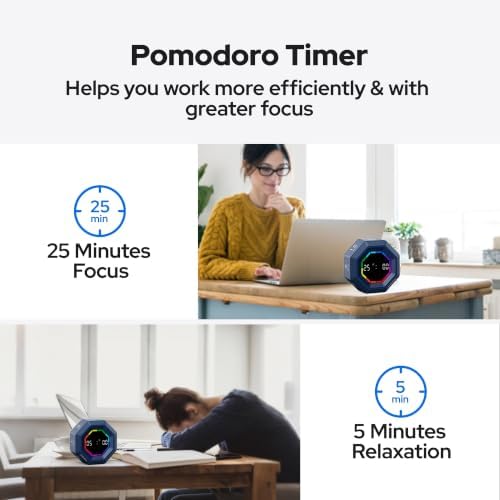 Visual Timer for Kids Kitchen Timer Pomodoro Magnetic Visual Countdown