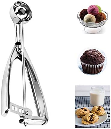 Cookie Scoop for Baking - Small Size - 18/8 Stainless Steel Durable Cupcake Ice Cream Cookie Dough Scooper - 1/2 Tablespoon