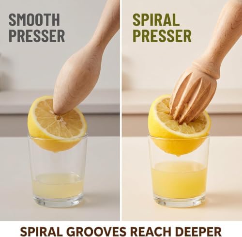 Wooden Citrus Reamer,Handheld Hand Citrus Lemon Juicer,Portable Fruit Squeezer,Kitchen Juicing Tool,Manual Orange Lemon Juice Reamer for Daily Home Bar Cafe Restaurant Use