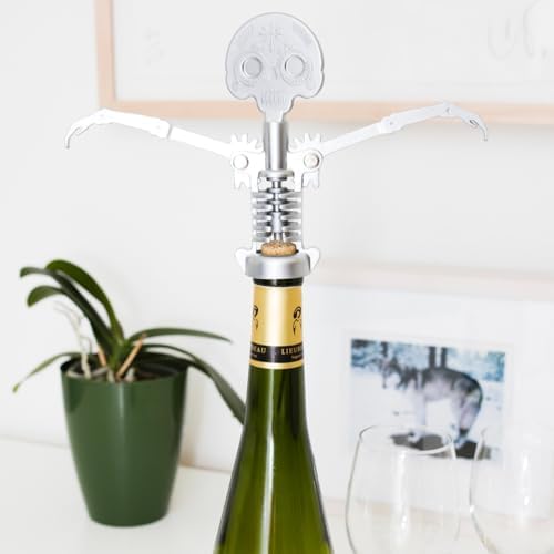 Kikkerland Day of the Dead Corkscrew, Day of Dead, Silver
